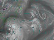 Tropical Storm near Japan in the Water Vapor Channel, from MTSAT